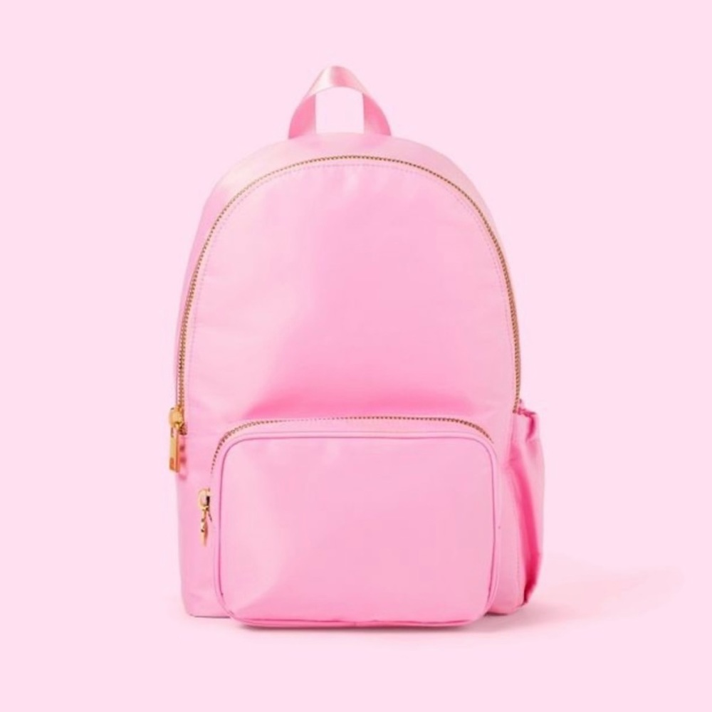 Stoney Clover Lane Pink Backpack with Gold Hardware